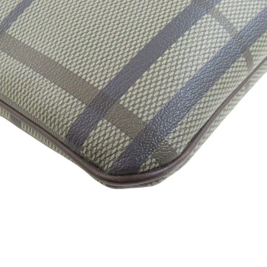 COACH Shoulder Bag F70751 Leather, PVC Brown Check Pattern Women Used Authentic