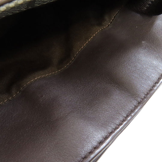 COACH Shoulder Bag F70751 Leather, PVC Brown Check Pattern Women Used Authentic