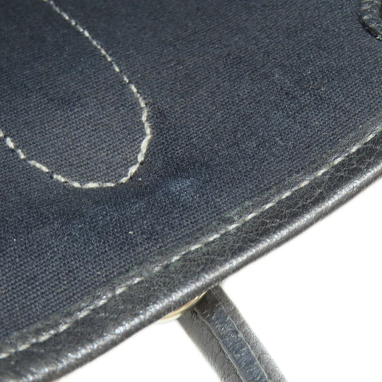 HERMES Tote Bag Towar Officche black Garden File SilverMetal
