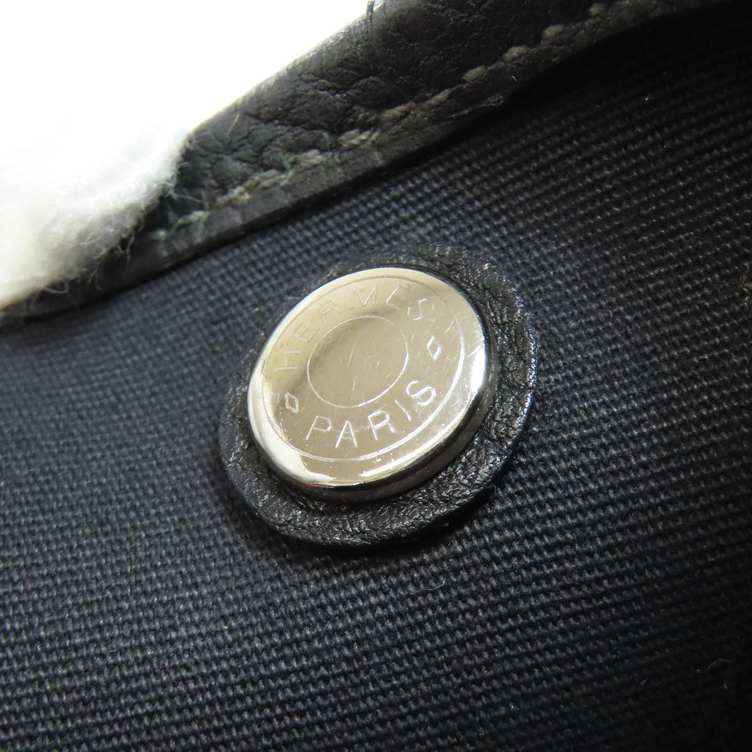 HERMES Tote Bag Towar Officche black Garden File SilverMetal