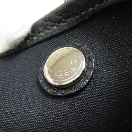 HERMES Tote Bag Towar Officche black Garden File SilverMetal