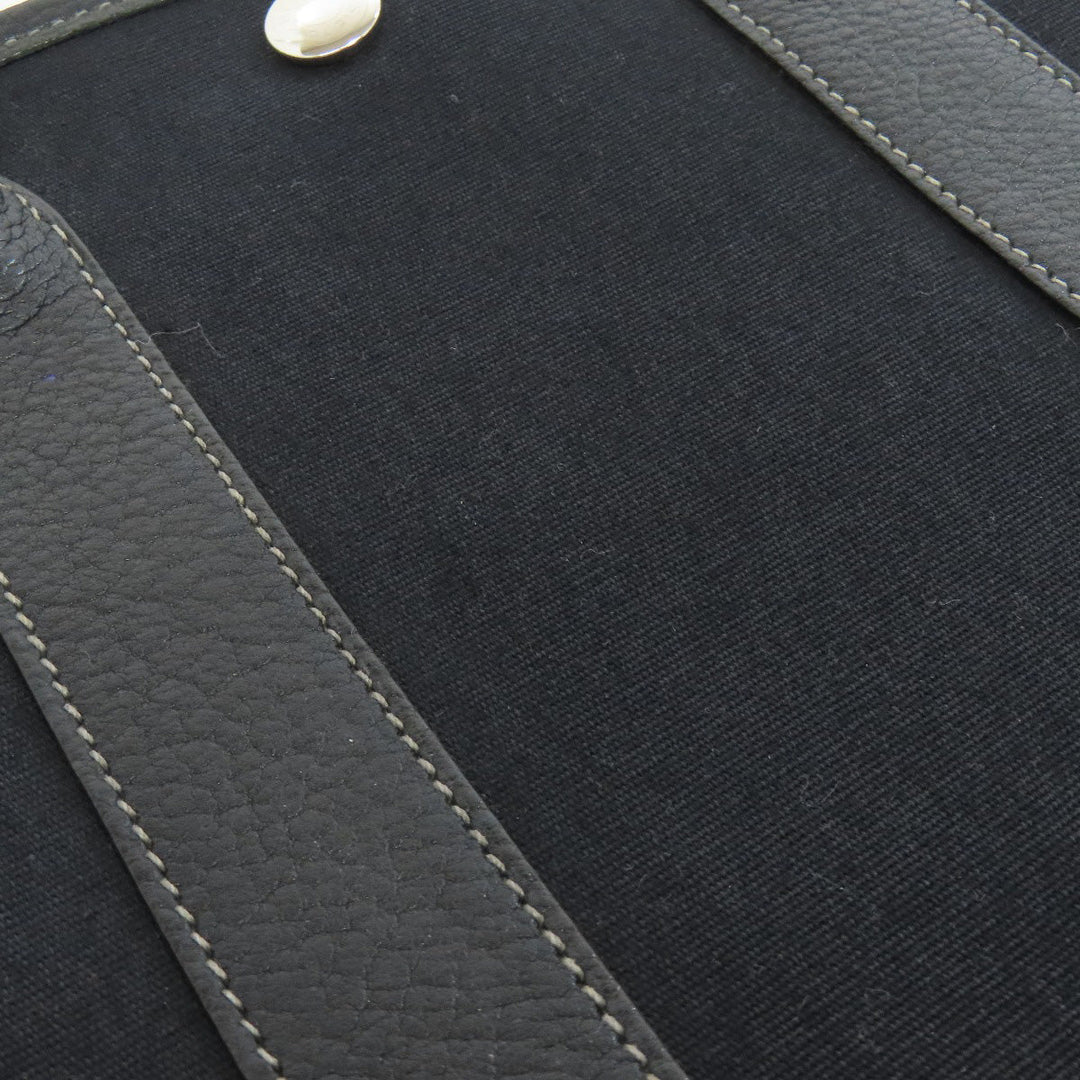 HERMES Tote Bag Towar Officche black Garden File SilverMetal