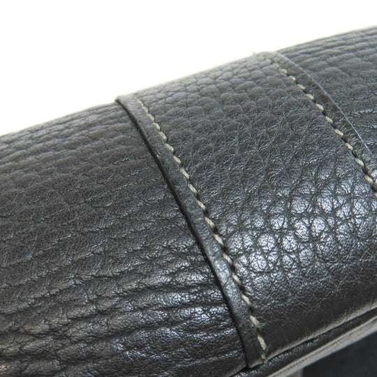 HERMES Tote Bag Towar Officche black Garden File SilverMetal