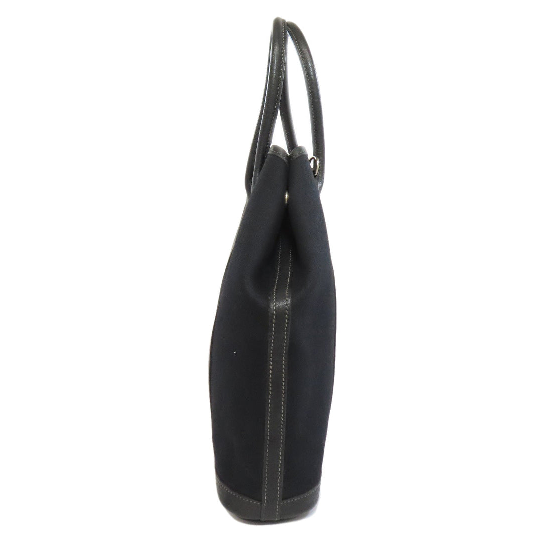 HERMES Tote Bag Towar Officche black Garden File SilverMetal