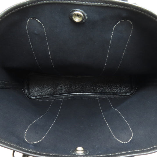 HERMES Tote Bag Towar Officche black Garden File SilverMetal