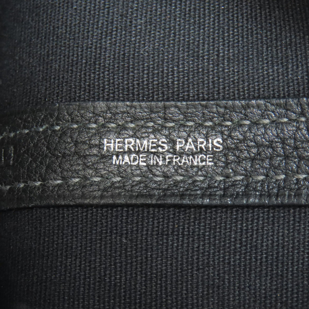 HERMES Tote Bag Towar Officche black Garden File SilverMetal