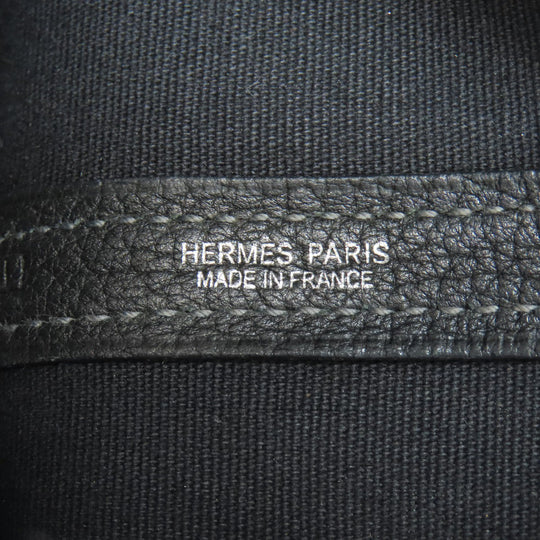 HERMES Tote Bag Towar Officche black Garden File SilverMetal