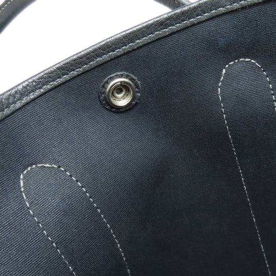 HERMES Tote Bag Towar Officche black Garden File SilverMetal