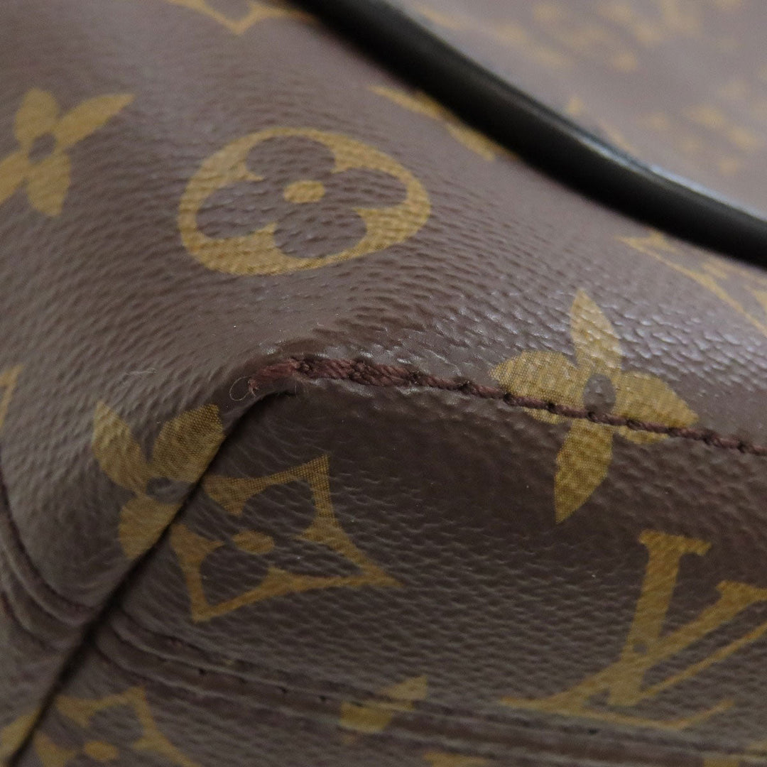LOUIS VUITTON Shoulder Bag M45557 Monogram macacer Brown Magnetic messenger Women Used Authentic