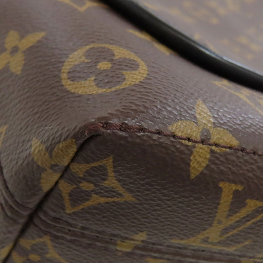 LOUIS VUITTON Shoulder Bag M45557 Monogram macacer Brown Magnetic messenger Women Used Authentic