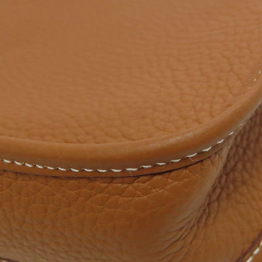 HERMES Shoulder Bag Togo Brown Evelyn TPM SilverMetal Women Used Authentic