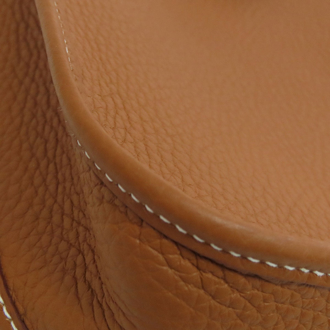 HERMES Shoulder Bag Togo Brown Evelyn TPM SilverMetal Women Used Authentic