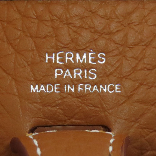HERMES Shoulder Bag Togo Brown Evelyn TPM SilverMetal Women Used Authentic