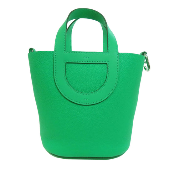 HERMES Handbag Taurillon Clemence green In the Loop 18 Women Used Authentic