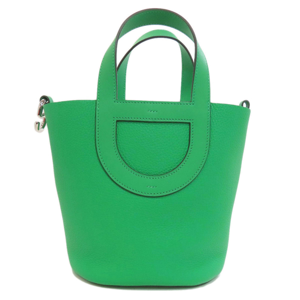 HERMES Handbag Taurillon Clemence green In the Loop 18 Women Used Authentic