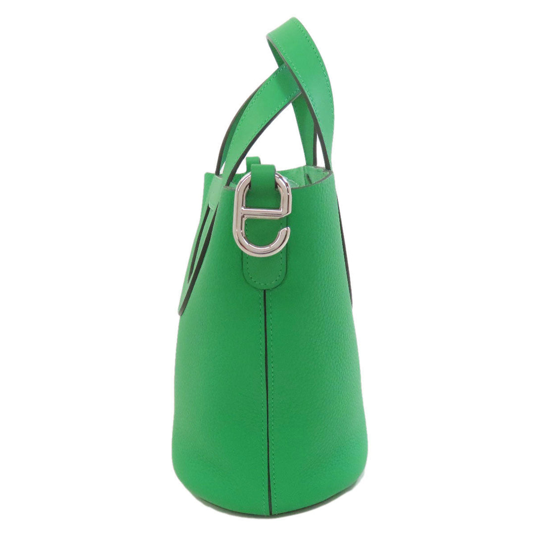 HERMES Handbag Taurillon Clemence green In the Loop 18 Women Used Authentic