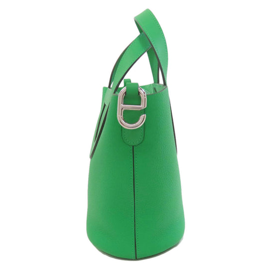 HERMES Handbag Taurillon Clemence green In the Loop 18 Women Used Authentic