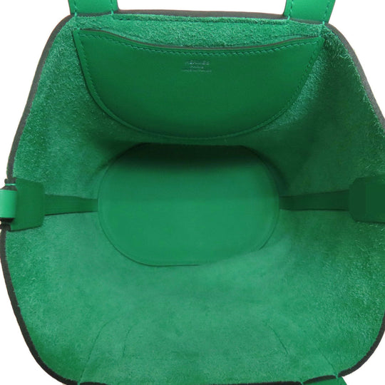 HERMES Handbag Taurillon Clemence green In the Loop 18 Women Used Authentic