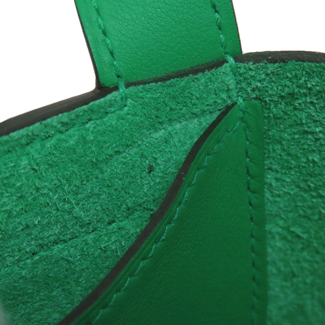 HERMES Handbag Taurillon Clemence green In the Loop 18 Women Used Authentic