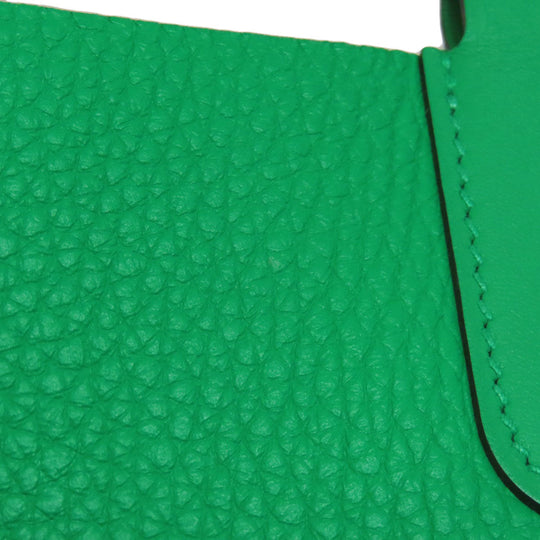 HERMES Handbag Taurillon Clemence green In the Loop 18 Women Used Authentic