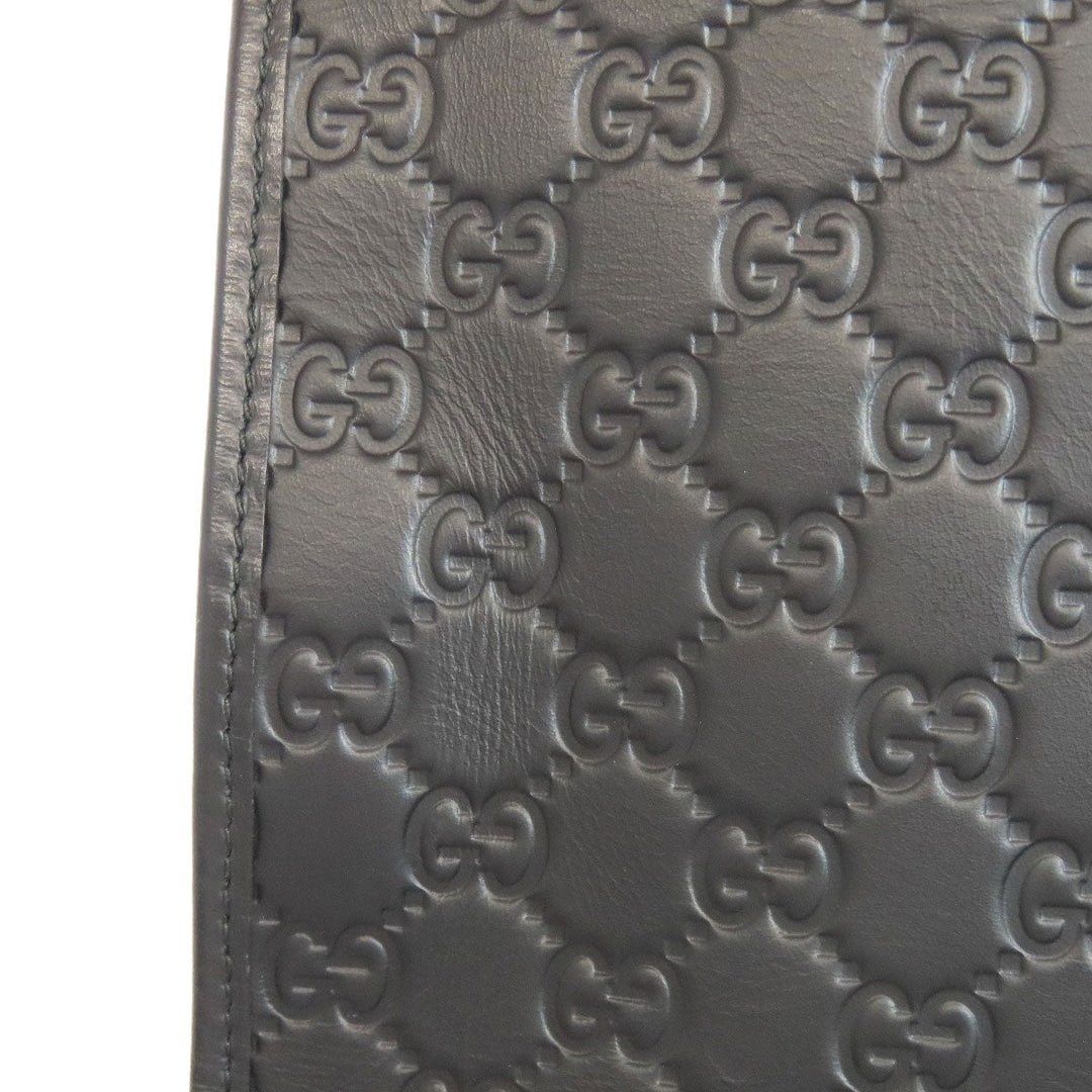 GUCCI Tote Bag 246410 Calfskin black GG Signature Shima Women Used Authentic