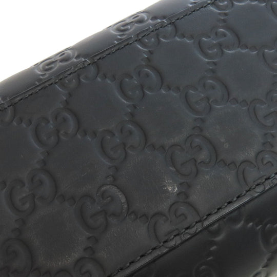 GUCCI Tote Bag 246410 Calfskin black GG Signature Shima Women Used Authentic