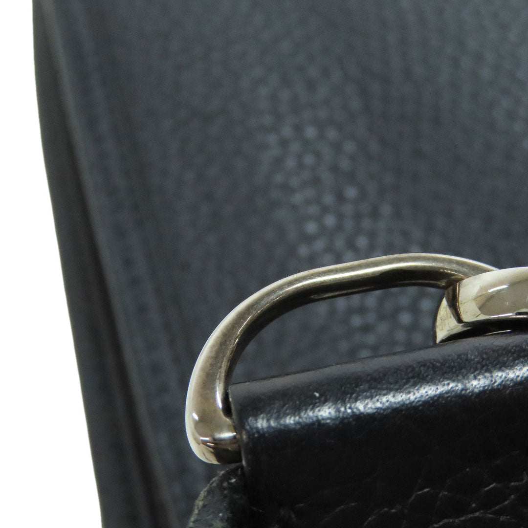 HERMES Shoulder Bag Togo black Evelyn 3 GM SilverMetal Women Used Authentic