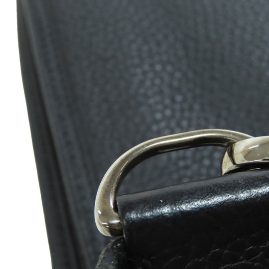 HERMES Shoulder Bag Togo black Evelyn 3 GM SilverMetal Women Used Authentic