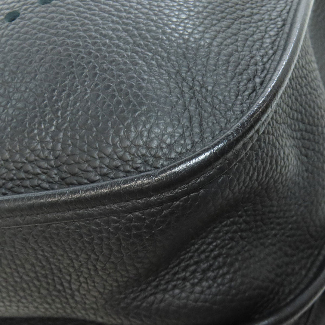 HERMES Shoulder Bag Togo black Evelyn 3 GM SilverMetal Women Used Authentic
