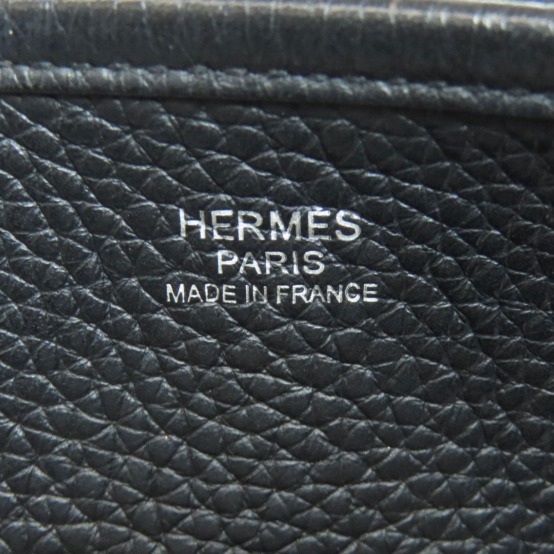 HERMES Shoulder Bag Togo black Evelyn 3 GM SilverMetal Women Used Authentic
