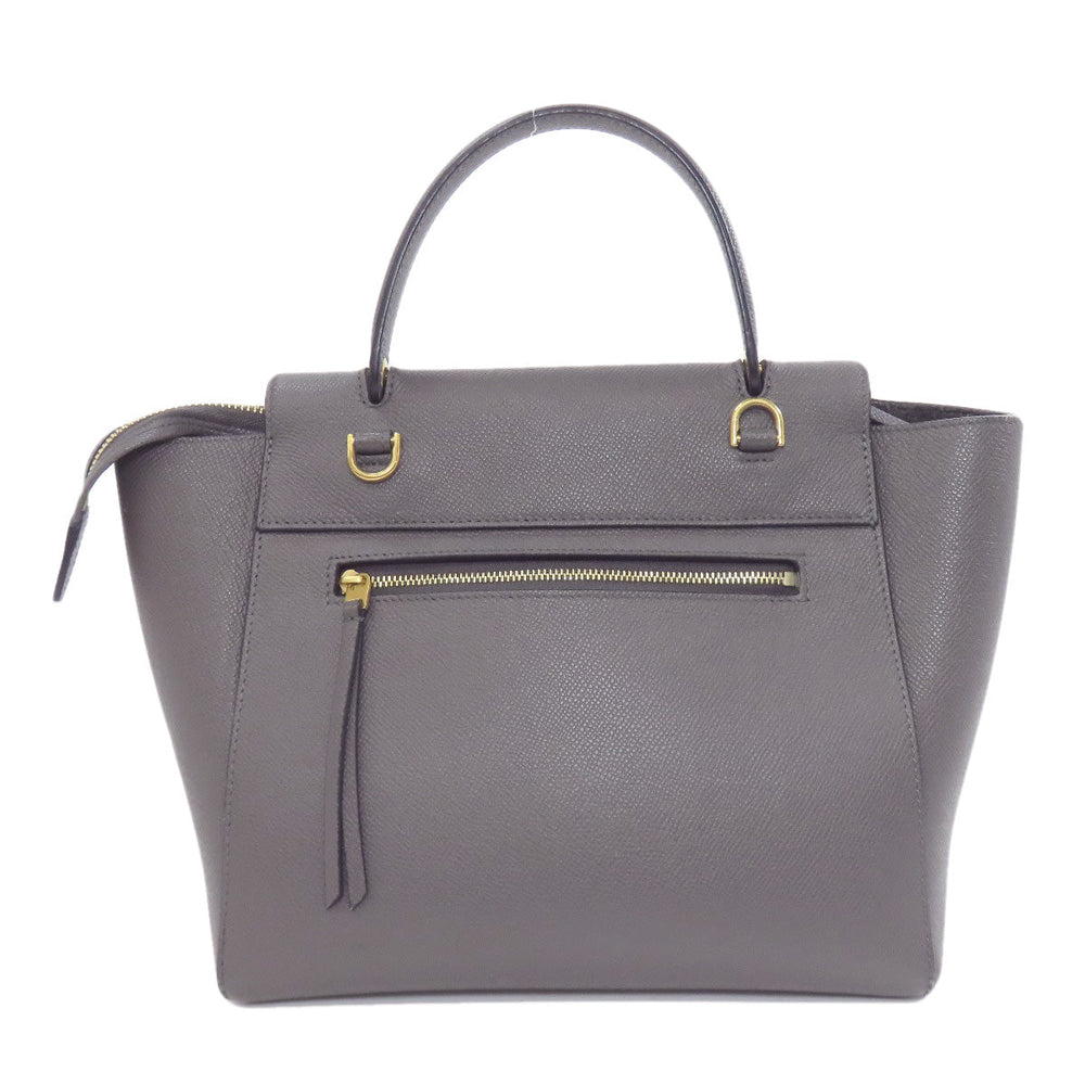 CELINE Handbag Calfskin gray Belt bag 2WAY Women Used Authentic