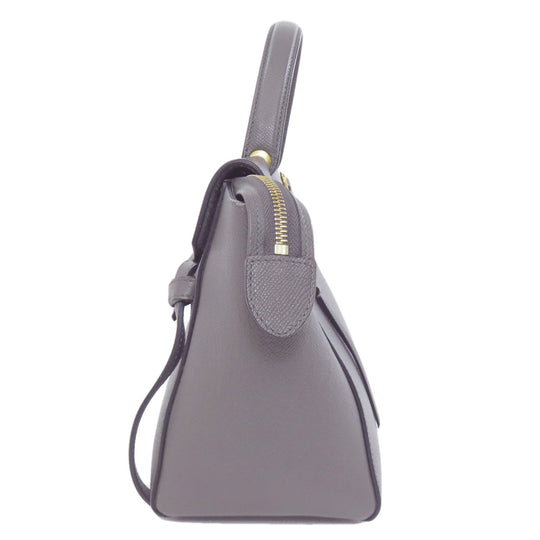CELINE Handbag Calfskin gray Belt bag 2WAY Women Used Authentic