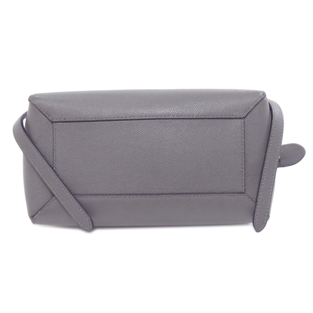 CELINE Handbag Calfskin gray Belt bag 2WAY Women Used Authentic