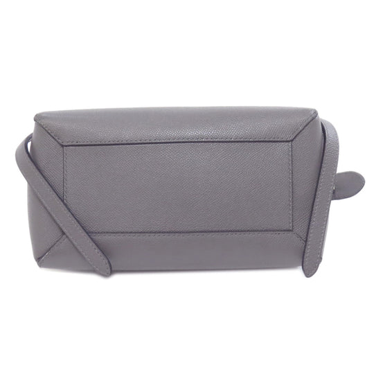 CELINE Handbag Calfskin gray Belt bag 2WAY Women Used Authentic