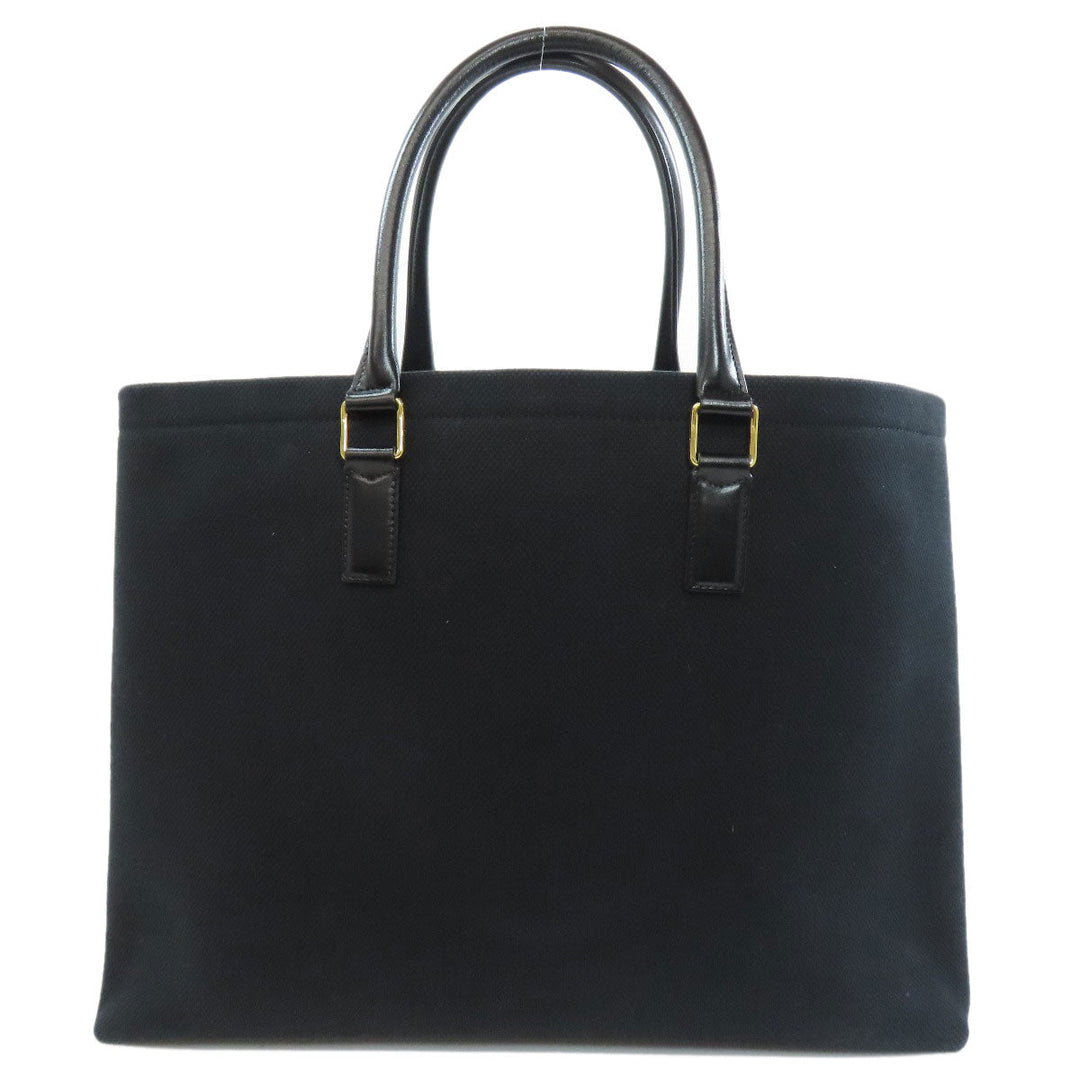 CELINE Tote Bag canvas black Horizontalkava Women Used Authentic