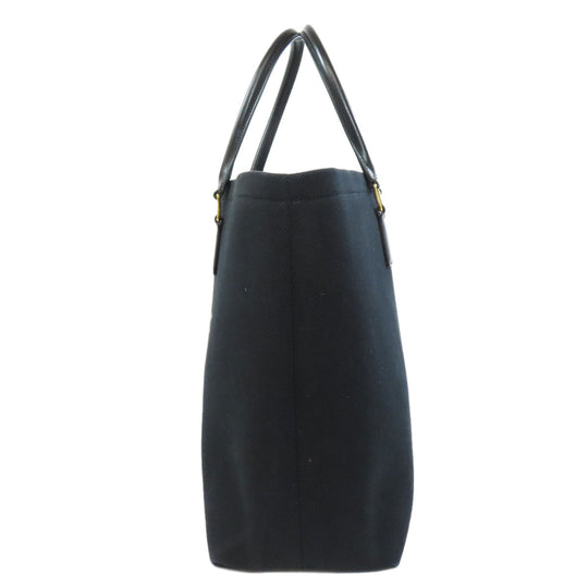 CELINE Tote Bag canvas black Horizontalkava Women Used Authentic
