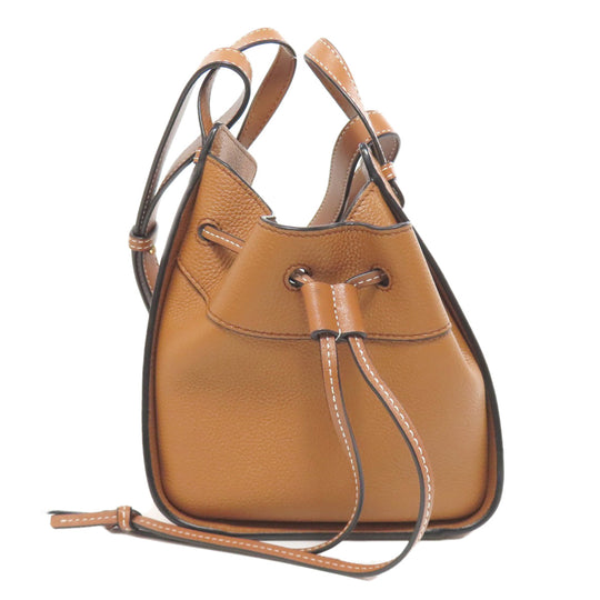 LOEWE Handbag Calfskin Brown Hammock mini 2WAY Women Used Authentic