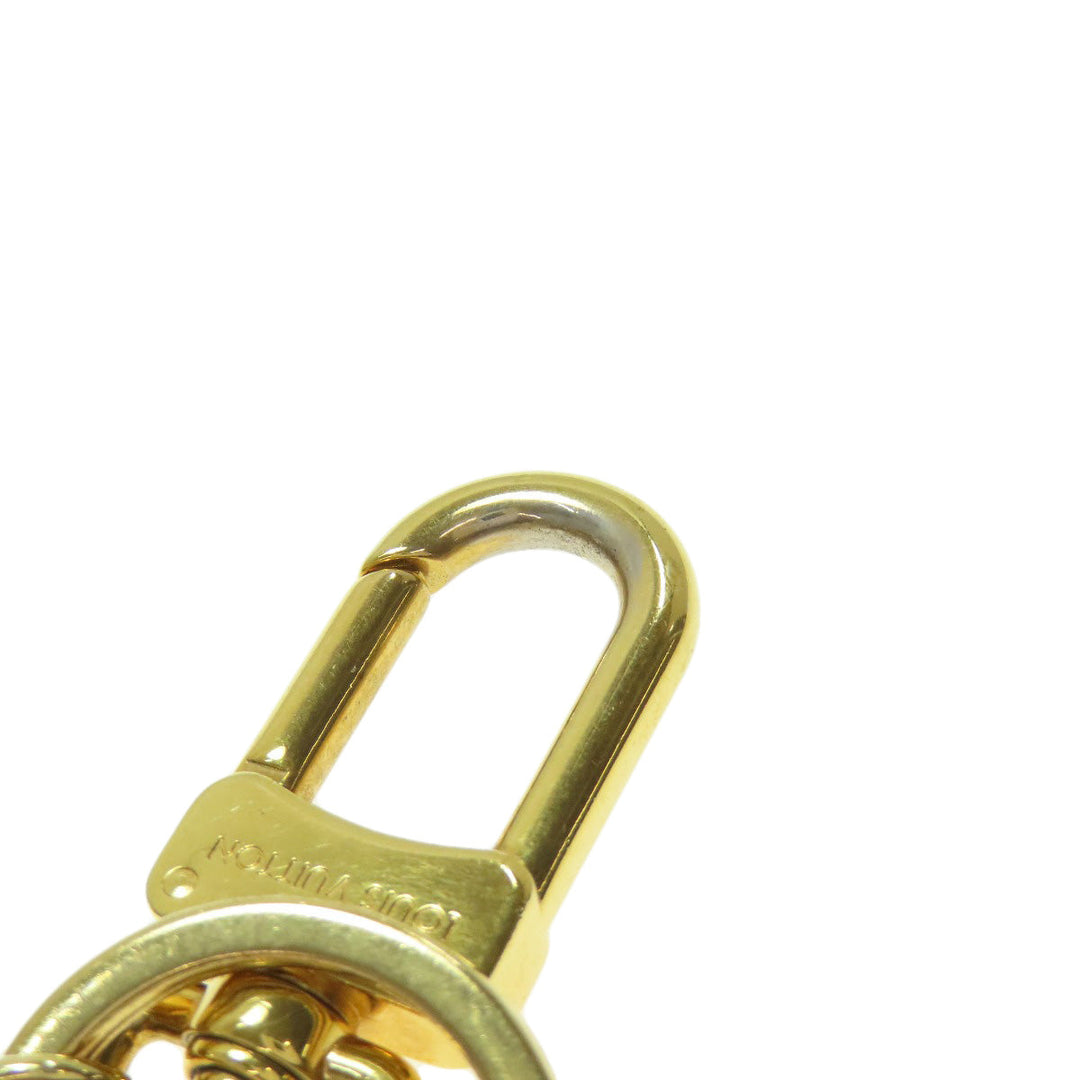 LOUIS VUITTON key ring M69551 Metal , Monogram Canvas gold bijou sack wild fur Women Used Authentic