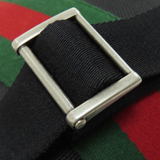 GUCCI Shoulder Bag 631195 canvas black Sherry line outlet Women Used Authentic