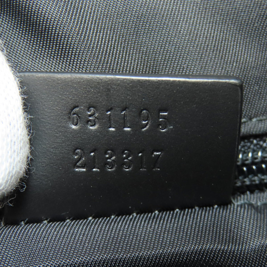 GUCCI Shoulder Bag 631195 canvas black Sherry line outlet Women Used Authentic