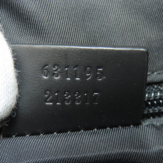 GUCCI Shoulder Bag 631195 canvas black Sherry line outlet Women Used Authentic