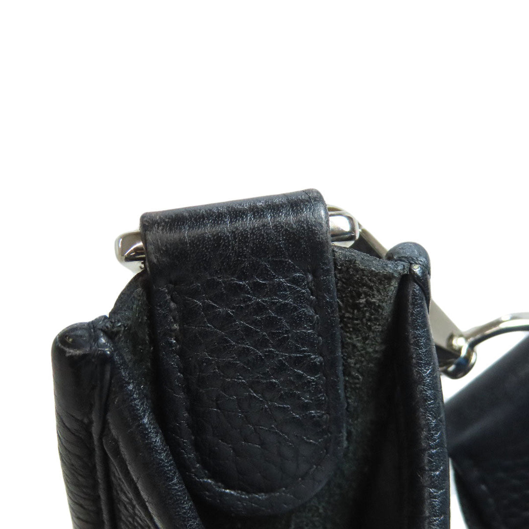 HERMES Shoulder Bag Taurillon Clemence black Evelyn 3 PM SilverMetal Women Used Authentic