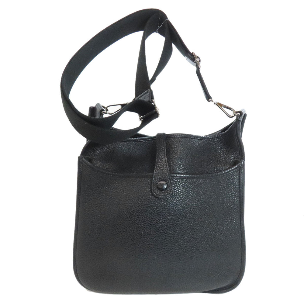 HERMES Shoulder Bag Taurillon Clemence black Evelyn 3 PM SilverMetal Women Used Authentic