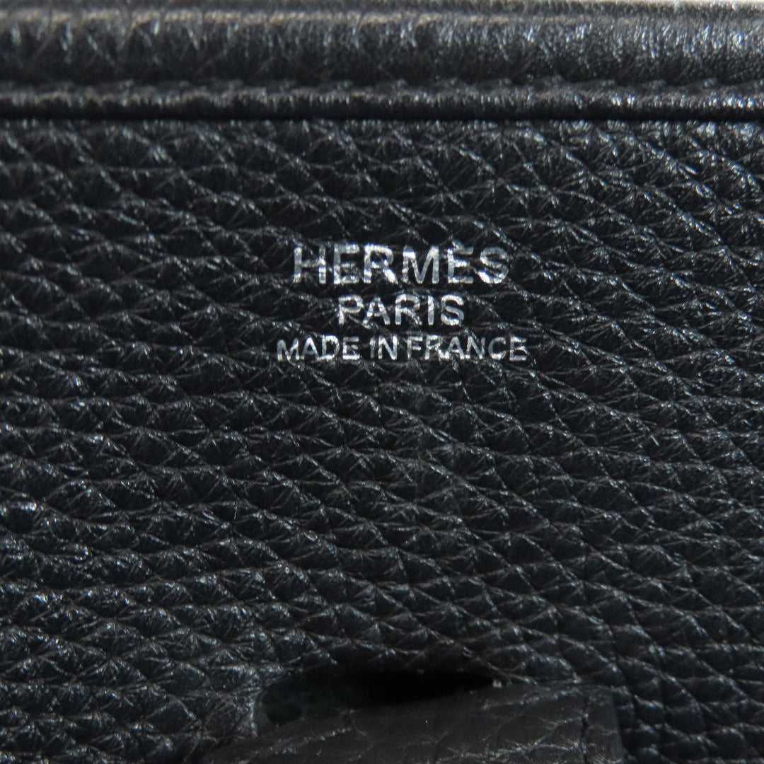 HERMES Shoulder Bag Taurillon Clemence black Evelyn 3 PM SilverMetal Women Used Authentic