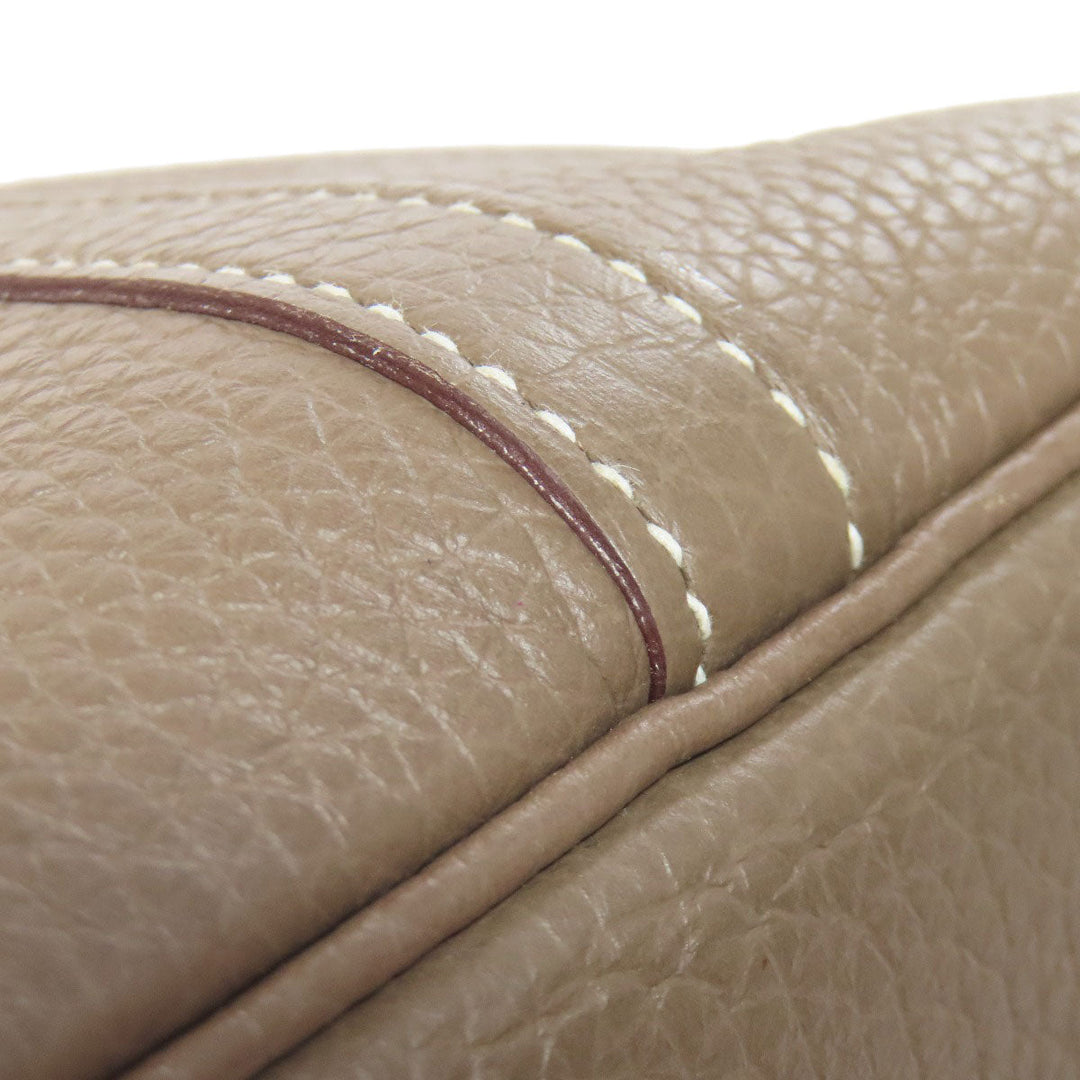 HERMES Handbag Taurillon Clemence beige Picotin Lock MM Etoupe Gold Metal