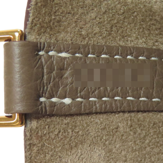 HERMES Handbag Taurillon Clemence beige Picotin Lock MM Etoupe Gold Metal