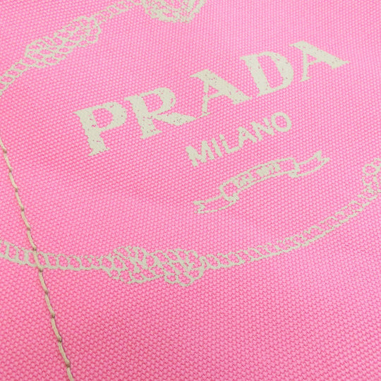 PRADA Tote Bag canvas pink Canapa Mini 2WAY Women Used Authentic