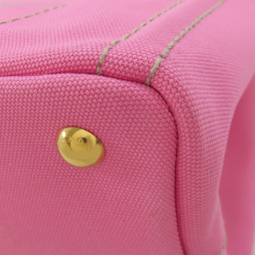 PRADA Tote Bag canvas pink Canapa Mini 2WAY Women Used Authentic