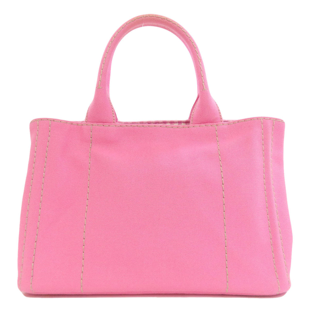 PRADA Tote Bag canvas pink Canapa Mini 2WAY Women Used Authentic