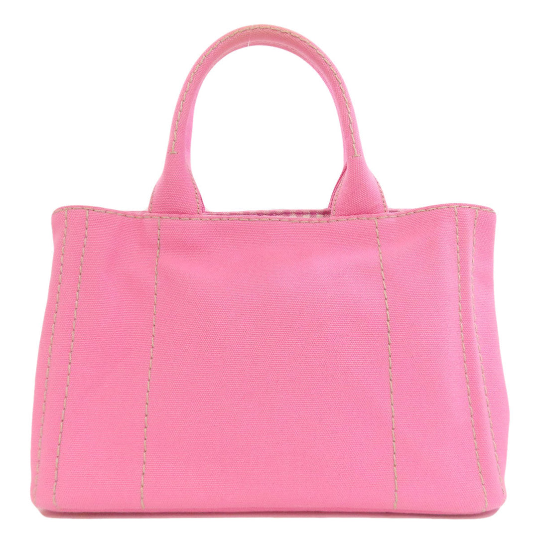 PRADA Tote Bag canvas pink Canapa Mini 2WAY Women Used Authentic